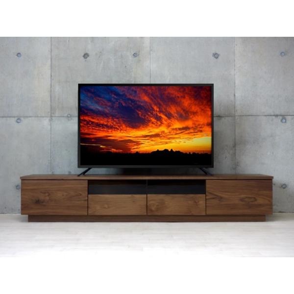 樂天商城 - テレビボード 幅200 無垢 北欧 テレビ台 TV台 TVボード ローボード ロータイプ 無垢材 天然木 高級 国産 日本製 ウォールナット ナチュラル 完成品 ガラス扉