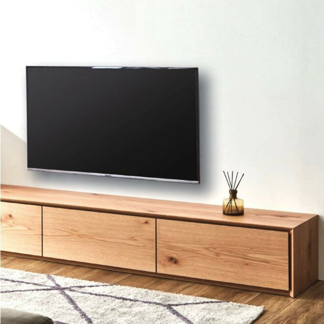 樂天商城 - テレビボード ローボード オーク 天然木 北欧 ナチュラルモダン 完成品 おしゃれ 日本製 240 TV台 節あり シンプル ガラス 節有 国産 4K 60インチ 65インチ 70インチ 75インチ テレビ 下 収納家具 インテリア家具 リビン 北欧デザイン シンプルデザイン