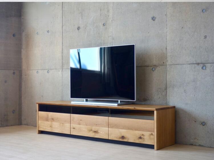 樂天商城 - テレビボード 180 無垢材 テレビ台 TVボード オーク ローボード 北欧 シンプル ナラ材 ナチュラル 天然木 木製 ガラス リモコン 節有 和モダン 4K 65型 60型 55型 50型