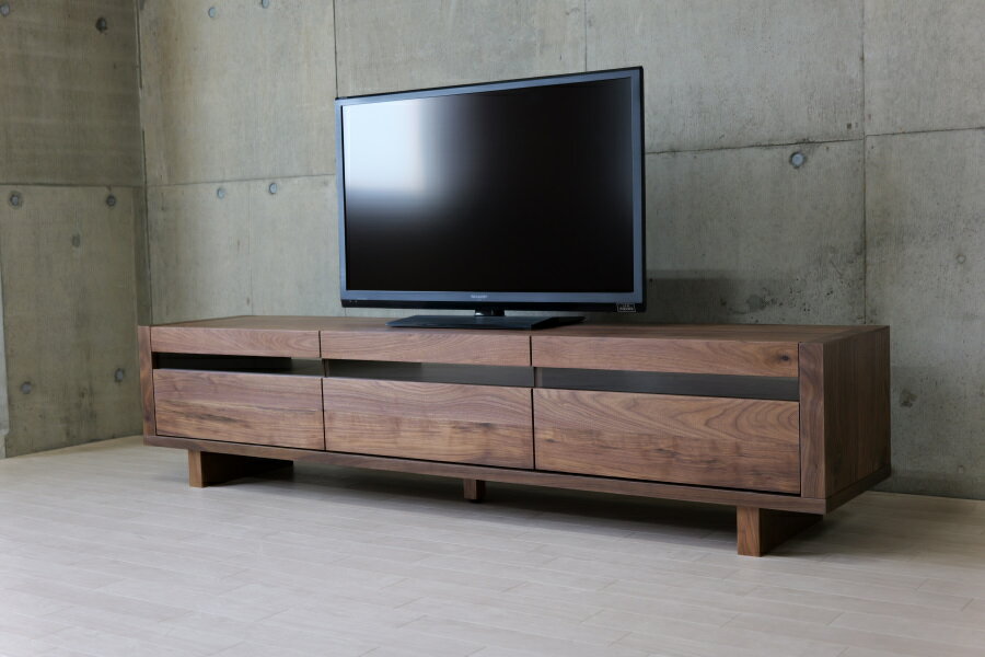 テレビボード TVボード ローボード ウォールナット 天然木 木製 北欧 和モダン ナチュラル レトロモダン おしゃれ 引き出し 収納 リビング Mono 200 大川家具 国産 シンプル 無垢 tv台 高級 インダストリアル 西海岸系 ブルッ 収納家具 インテリア家具 北欧