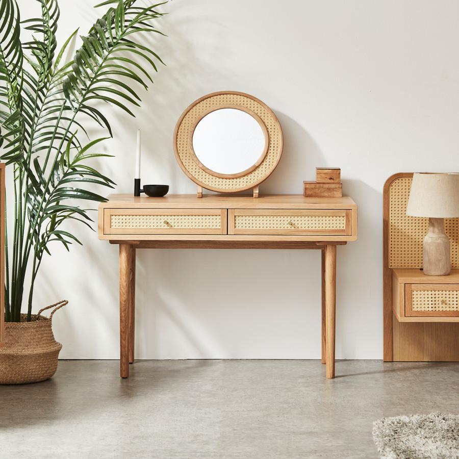 デスク 無垢材 木製 天然木 北欧 ナチュラル おしゃれ 収納 100 シンプル 引出し付き ホテルライク 一..