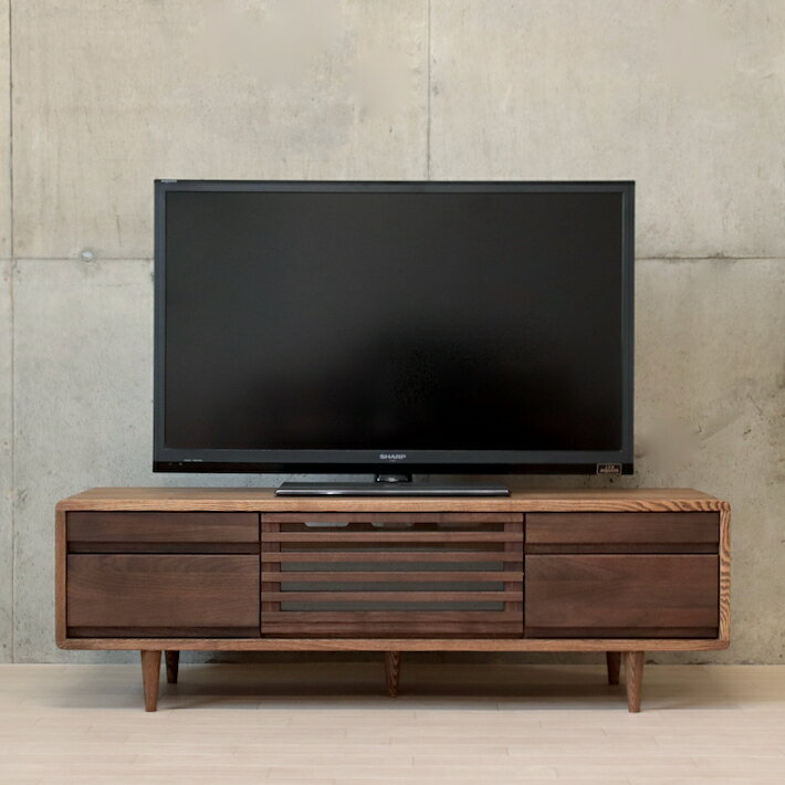 テレビ台 ハイタイプ 無垢 125 ダークテレ...の紹介画像2