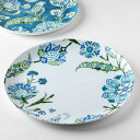 プレート 27cm HANA IKAT ( 食洗機対応 皿 お皿 大皿 盛皿 アボード ABODE 軽い 割れにくい 花柄 フラワー 盛り合わせ オードブル ホームパティー おしゃれ )【39ショップ】