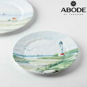プレート 21cm By THE SHORE ( 食洗機対応 皿 お皿 中皿 パスタ皿 アボード ABODE 軽い 割れにくい 水彩画風 風景 海 パン パスタ モーニングプレート 朝食 おしゃれ )【39ショップ】