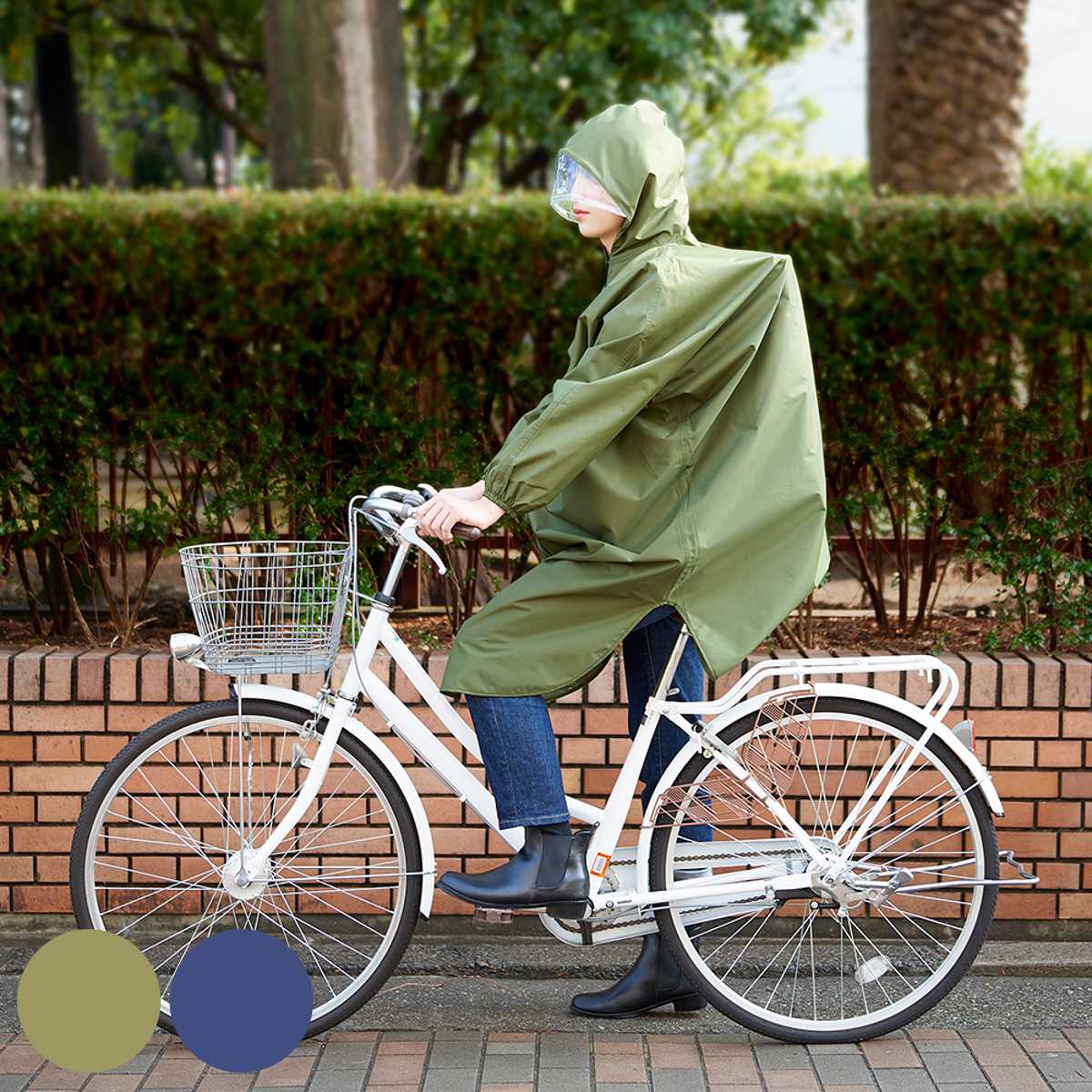 レインコート ビッグサイズ ゆったり防水レインコート ( レインウェア レディース メンズ 雨具 自転車 ポケット カッパ 防水 撥水 大きめ 大人 合羽 かっ...
