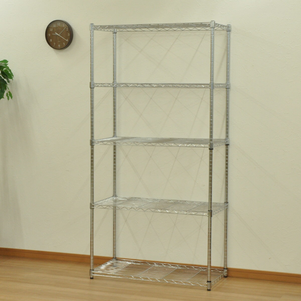 樂天商城 - スチールラック 5段 奥行き45 幅90cm （ 送料無料 ラック 収納棚 シェルフ スチール リビング収納 収納 収納ラック 飾り棚 棚 ディスプレイラック スチール製 ） 【39ショップ】