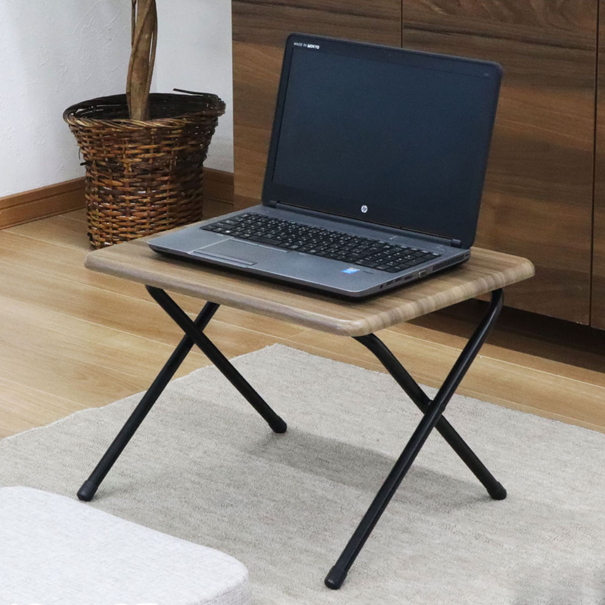 テーブル 折りたたみ 高さ35cm 木目調 ( コンパクト ミニテーブル ローテーブル サブテーブル 幅50cm 組立不要 省スペース ホワイト ブラウン シンプル 北欧 )【39ショップ】