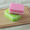 キッチンスポンジ 泡立つスポンジ ミニ ソフトタイプ 2個組 抗菌 ( スポンジ 食器洗いスポンジ 食器用スポンジ 日本製 ソフト 小さい 台所用スポンジ クリーナー 水切れ 傷をつけにくい 泡立ち 耐久性 皿洗い 細部 穴あきウレタン )【39ショップ】
