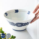 ボウル 18.5cm ブロッサム 磁器 美濃焼 ( 食洗機対応 電子レンジ対応 日本製 どんぶり 深型 鉢 ディープボウル 碗 丼 食器 うつわ 盛り鉢 手描き風 花 汁もの 煮物 サラダ おしゃれ 単品 1枚 )【39ショップ】