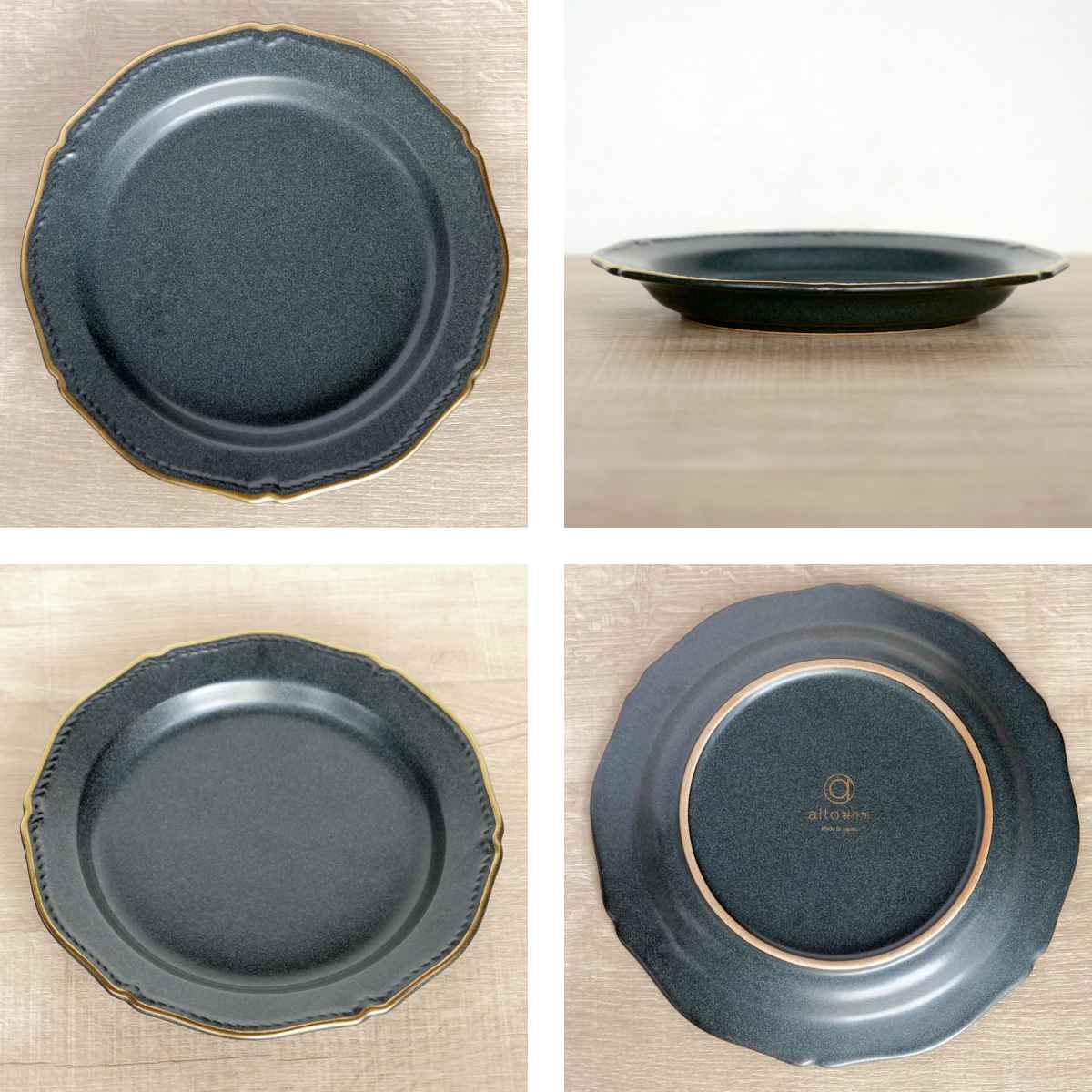 プレート 20cm M ステッチ 陶器 美濃焼 （ 食洗機対応 中皿 皿 お皿 オムライス パスタ メイン料理 おかず メイン皿 上品 おしゃれ ）【39ショップ】