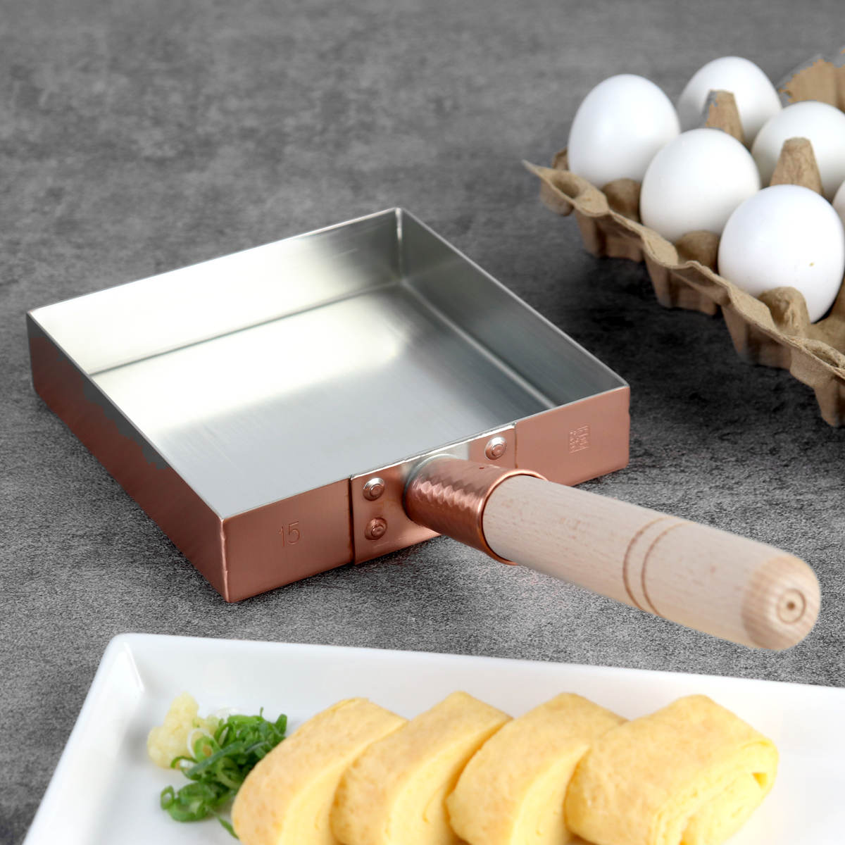 工房アイザワ 純銅 玉子焼き 関東型 15cm ( aizawa 日本製 ガス火専用 卵焼き フライパン 卵焼き器 玉子焼き器 型 アイザワ 角型 正方形 純銅...