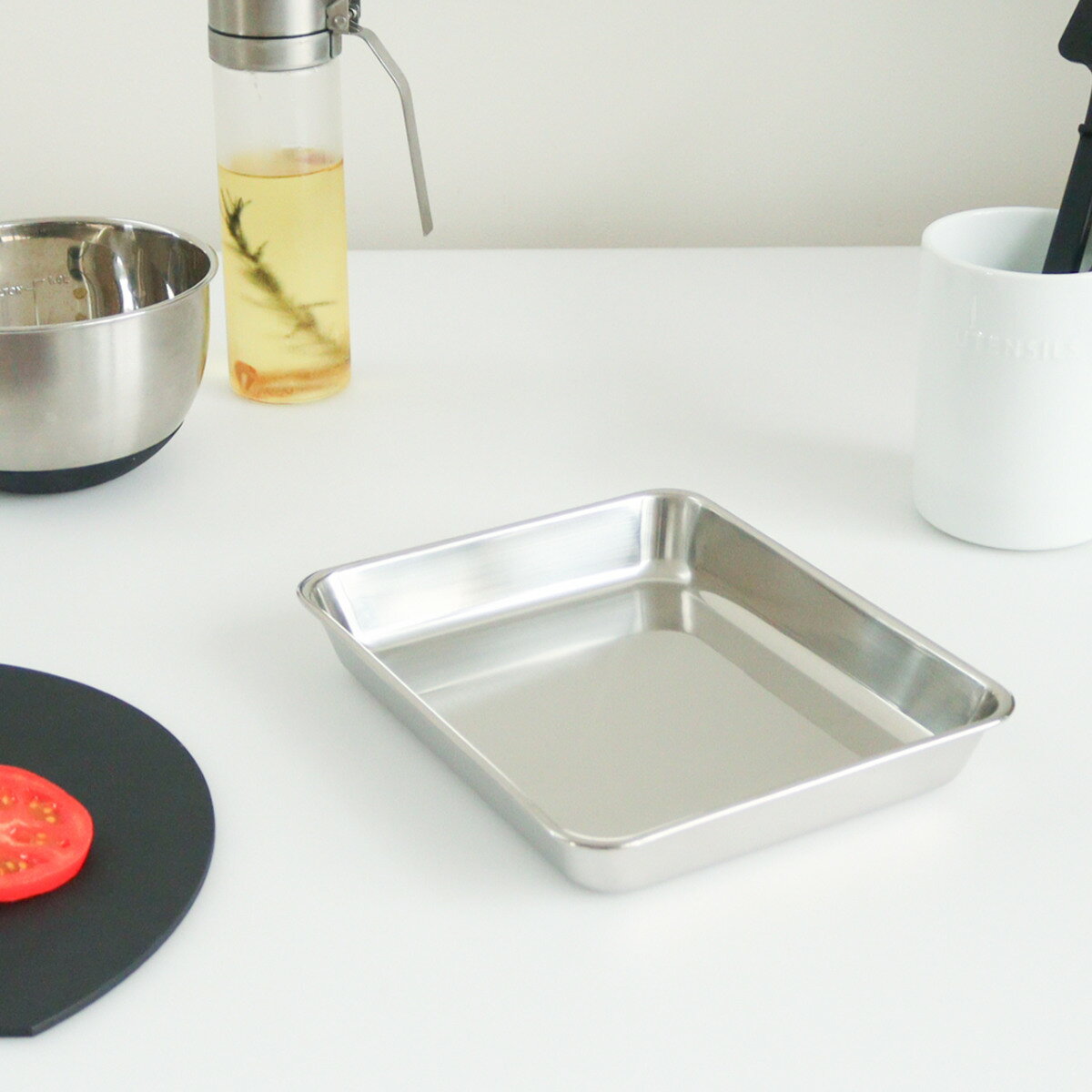 工房アイザワ バット 角バット 21枚取 ステンレス製 日本製 （ キッチン キッチンバット ステンレスバット 角型 料理 調理 18-8ステンレス 湯切り 下ごしらえ 長方形 使いやすい 丈夫 アイザワ ケース トレー ア 加工 調理用バット ）【39ショップ】