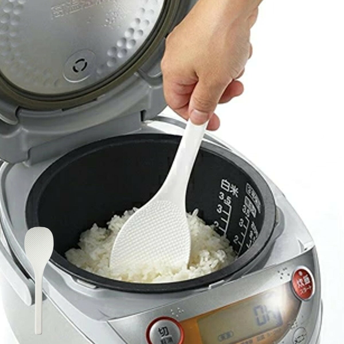 しゃもじ 柄が長くて持ちやすいしゃもじ 小 食洗機対応 日本製 （ シャモジ 杓文字 おしゃもじ 杓字 ロングサイズ キッチンツール 調理器具 台所用品 キッチン雑貨 調理小道具 下ごしらえ用品 ）【39ショップ】
