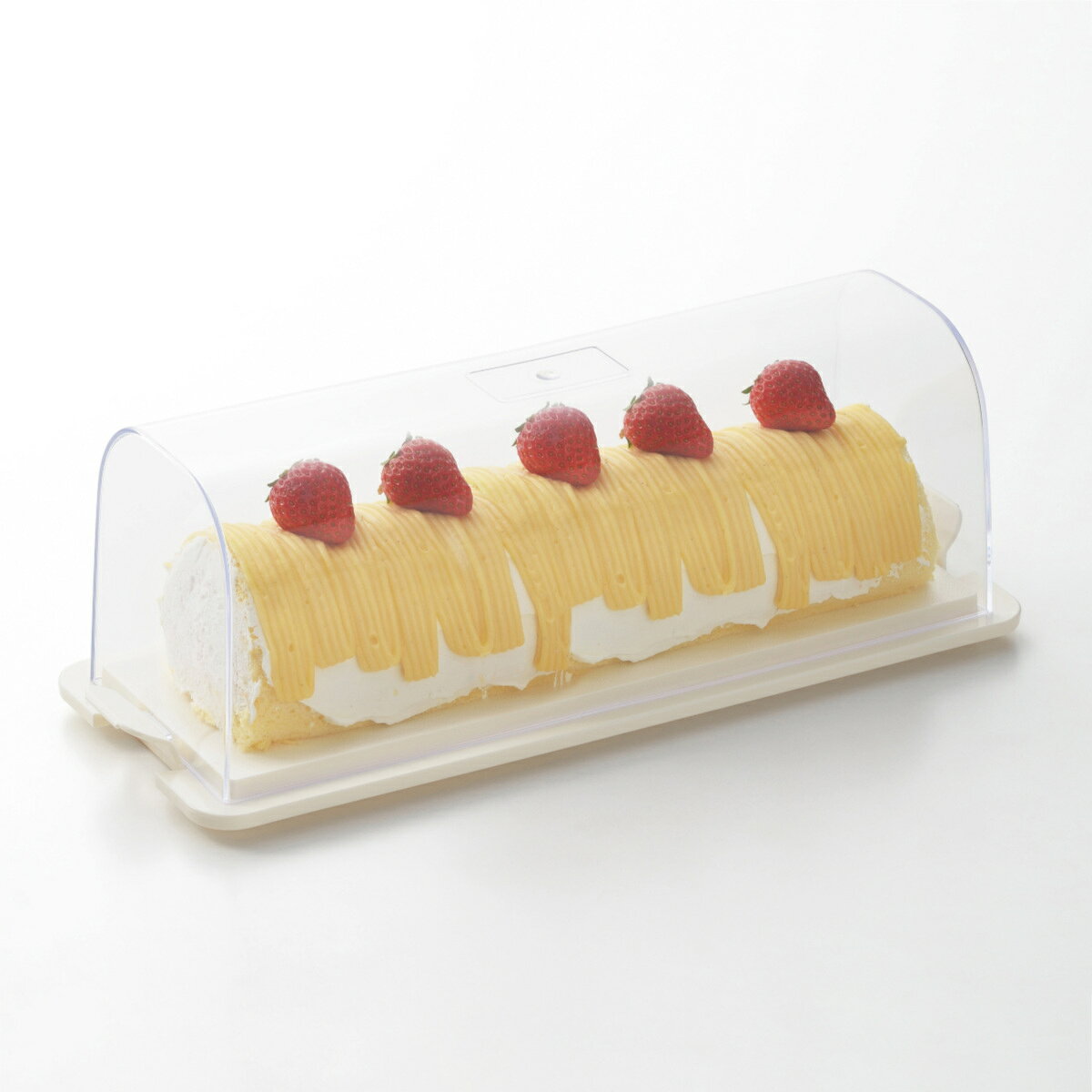 ケーキボックス ロールケーキがまるごと入るケース （ ケーキケース ケーキ保存 ケーキ入れ ケーキカ ...