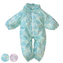 雨具 SUZURAN ロンパース 100cm 上下 カッパ ( アウター レインウェア プレイウェア 赤ちゃん キッズ つなぎ 撥水 女の子 かわいい 長袖 1...