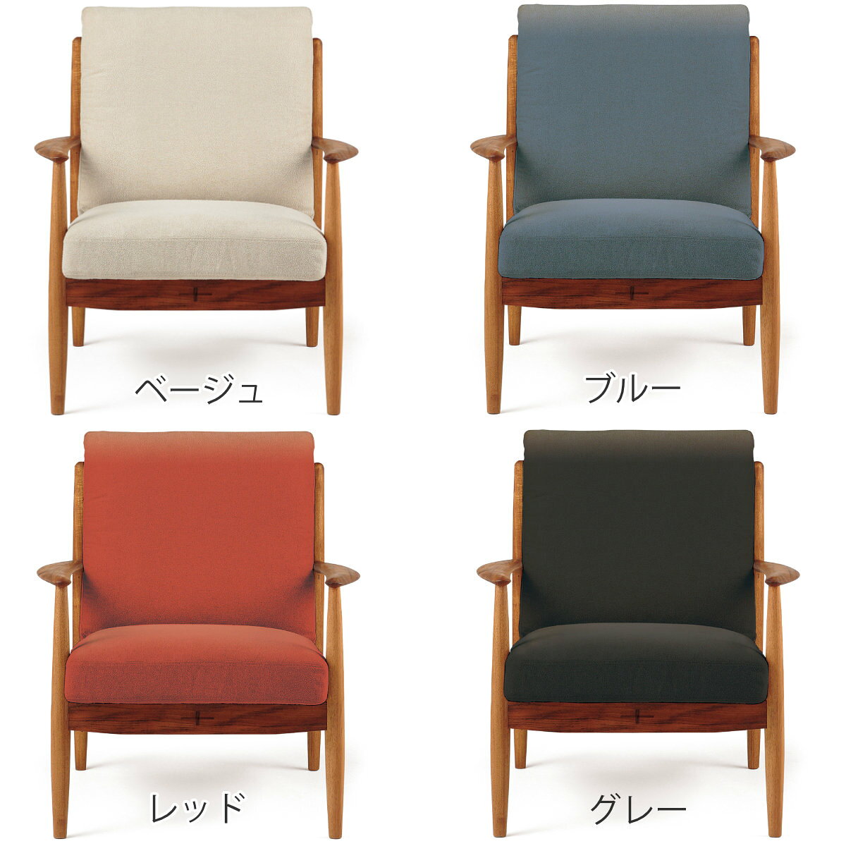 ソファ 1人掛け 幅76cm EDDA ( 開梱設置 エッダ ファブリック 撥水加工 天然木 アカシア 無垢材 北欧 リビングチェア 肘付き 肘掛 ローチェア パーソナルチェア チェア イス 椅子 木製 完成品 )【39ショップ】 [3]