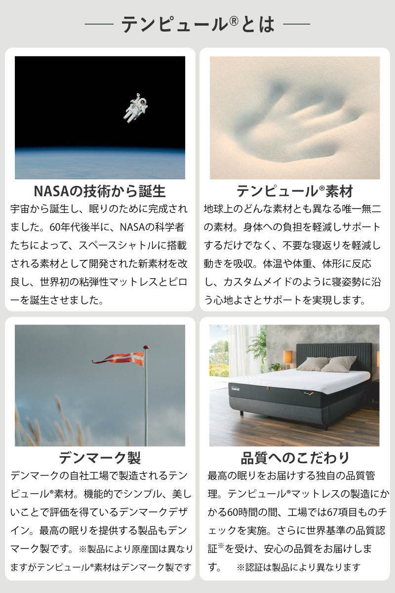 テンピュール 枕 エルゴプラスピロー Lサイズ ( TEMPUR まくら 化粧箱 首こり 安眠 抗菌防臭 3年保証 マクラ ピロー 抗菌 防臭 フィット 快眠 仰向け 横向き 寝つき改善 健康 )【39ショップ】 [3]
