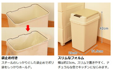 ゴミ箱　ごみ箱　生ゴミ用　密閉プッシュペール　20L （ キッチン生ゴミペール パッキン付 生ごみ　エバン　くずかご　ダストボックス　キッチン　ダストBOX ） 【5000円以上送料無料】