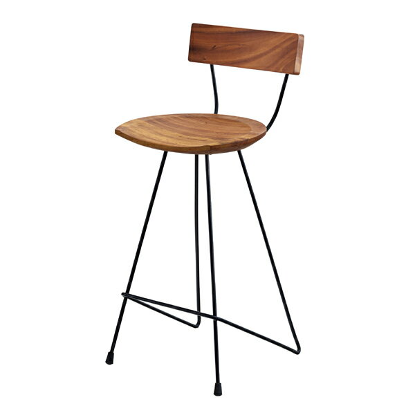 カウンターチェア 幅40cm ウッドチェア 椅子 木製 天然木 モンキーポッド ( ハイチェア ハイスツール イス いす チェア 丸椅子 チェアー スツール デ...