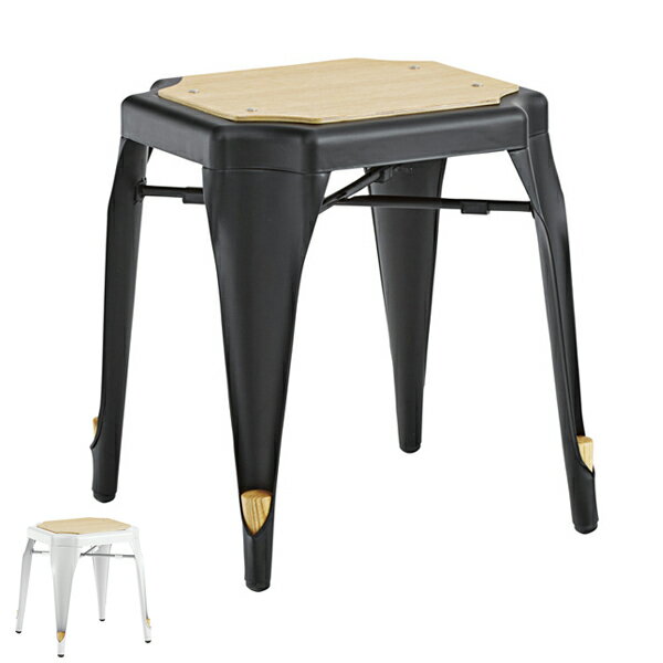 スツール 高さ46cm スチール スタッキング 積み重ね 椅子 チェア ヴィンテージ調 （ 送料無料 イス い..