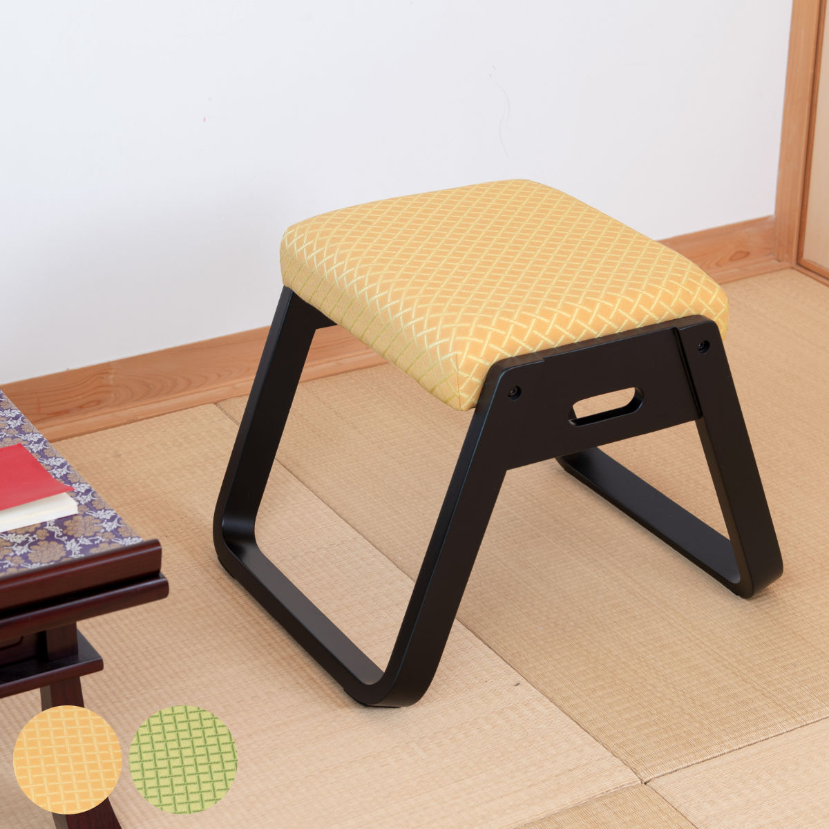 スツール 高さ36cm 同色4脚セット スタッキング お座敷チェア ( 腰掛け 和室 座敷 玄関 畳用椅子 軽い 椅子 チェア いす 料亭 旅館 仏事 法事 仏...