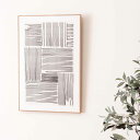 アートパネル 40×60cm 抽象 北欧 ( 絵画 絵 アート インテリア 額 額入り 壁掛け 木目調 A2サイズ モダン モノトーン ポスター アートフレーム アートポスター ウォールアート パネル 額付き 額縁 壁飾り リビング 抽象画 )【39ショップ】