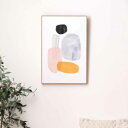 アートパネル 40×60cm 抽象 北欧 ( 絵画 絵 アート インテリア 額 額入り 壁掛け 木目調 A2サイズ モダン 抽象画 ポスター アートフレーム アートポスター ウォールアート パネル 額付き 額縁 壁飾り リビング イメージ )【39ショップ】