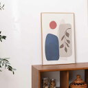 アートパネル 40×60cm 抽象 北欧 ( 絵画 絵 アート インテリア 額 額入り 壁掛け 木目調 A2サイズ モダン 抽象画 ポスター アートフレーム アートポスター ウォールアート パネル 額付き 額縁 壁飾り リビング イメージ )【39ショップ】