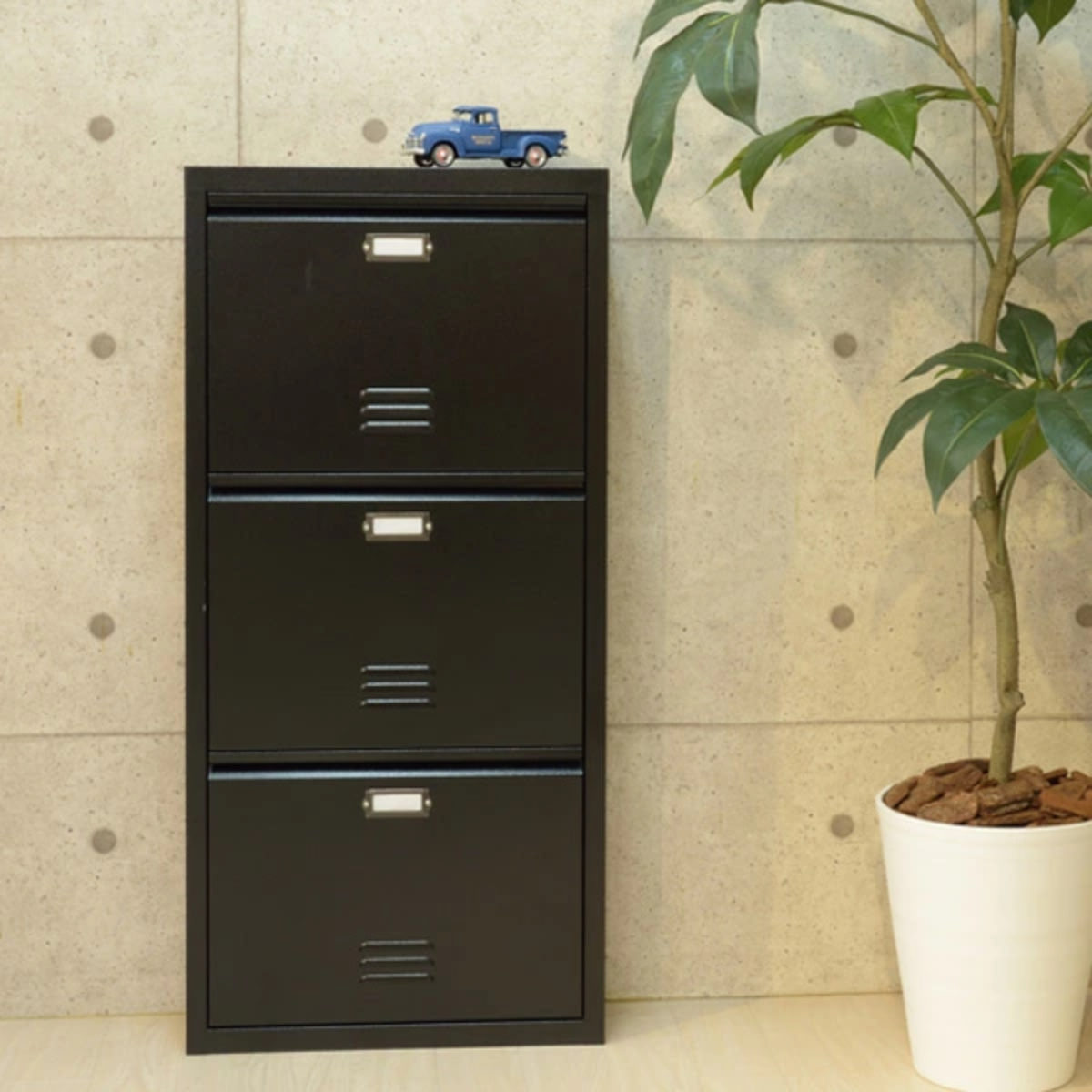 シューズラック 3段 RALD ブラック 幅50cm （ ラルド スリム シューズケース シューズボックス 下駄箱 ..