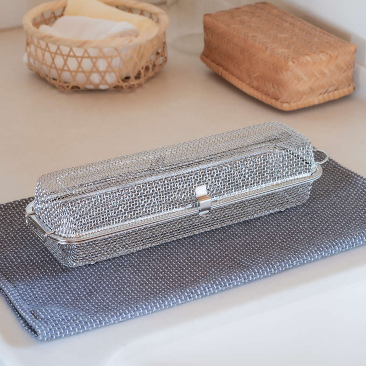 ビーワーススタイル すっきり暮らす 食洗機カゴ ロングタイプ （ 食洗機 かご 水切り 食洗機用小物カゴ..