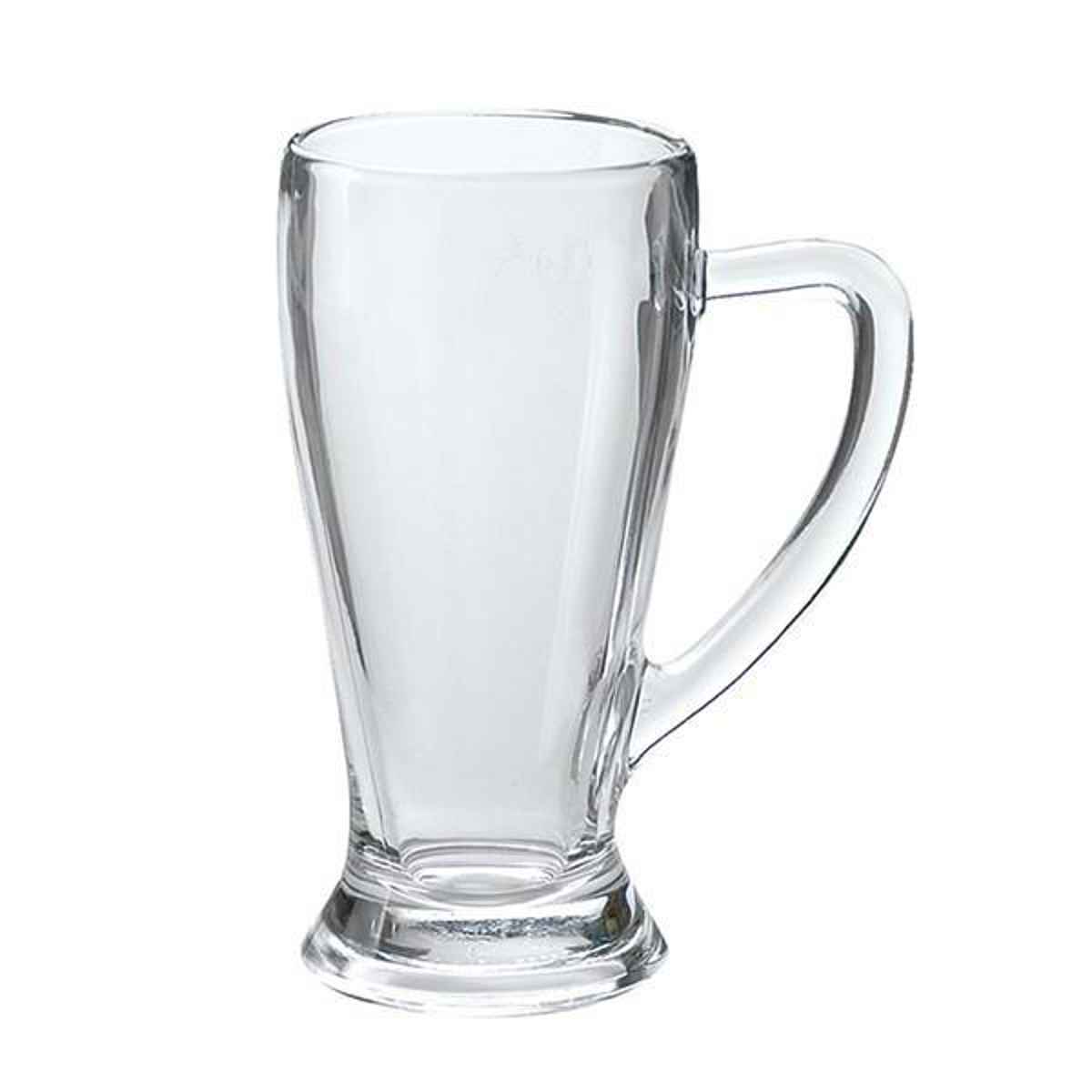 ボルミオリ・ロッコ ビアグラス 510ml BAVIERA バビエラ ガラス （ ビールグラス ビアタンブラー グラス コップ ガラス製 ビール お酒 シンプル 普段使い 来客用 曲線形状 目盛り付き おしゃれ ）【39ショップ】