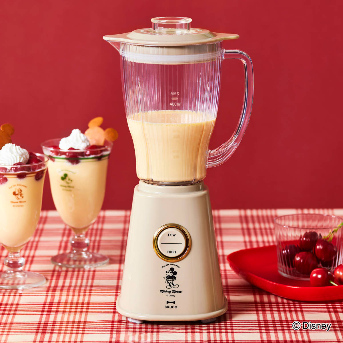 BRUNO コンパクトブレンダー DISNEY 氷も砕ける ( ブルーノ ブレンダー ディズニー American Diner 電動ミキサー スムージー 目盛り...