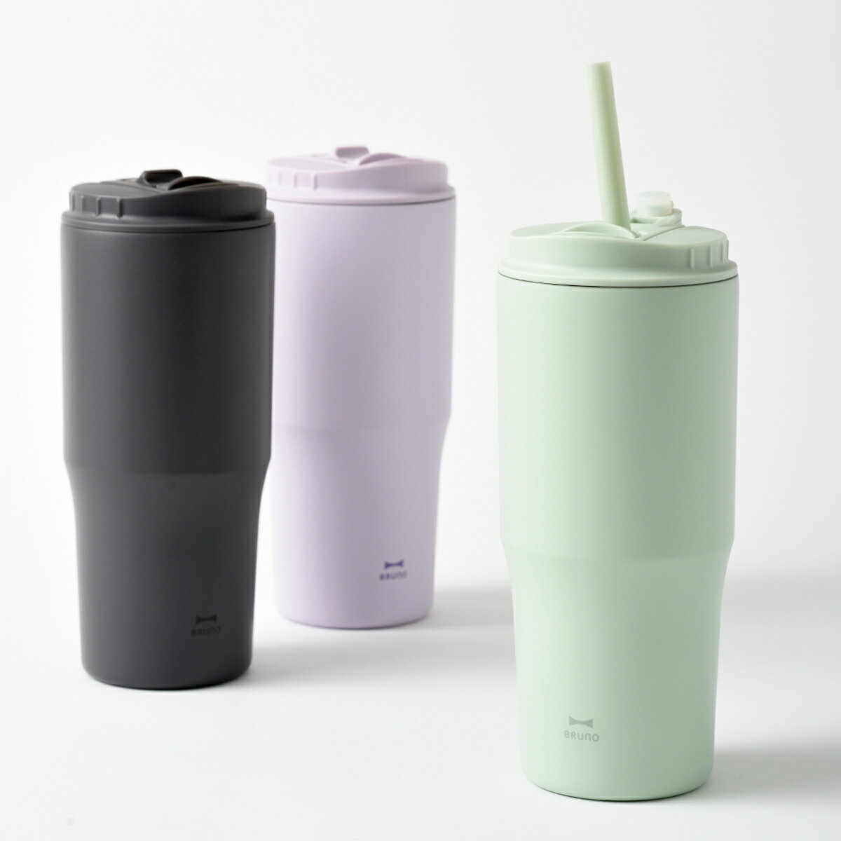 BRUNO 2WAY ストロータンブラー L 保温 保冷 700ml （ ブルーノ タンブラー ストロー付き 蓋付き こぼれない 持ち運び 大きい かわいい 真空二重構造 ステンレスボトル 食洗機OK 結露しない ）【39ショップ】のサムネイル