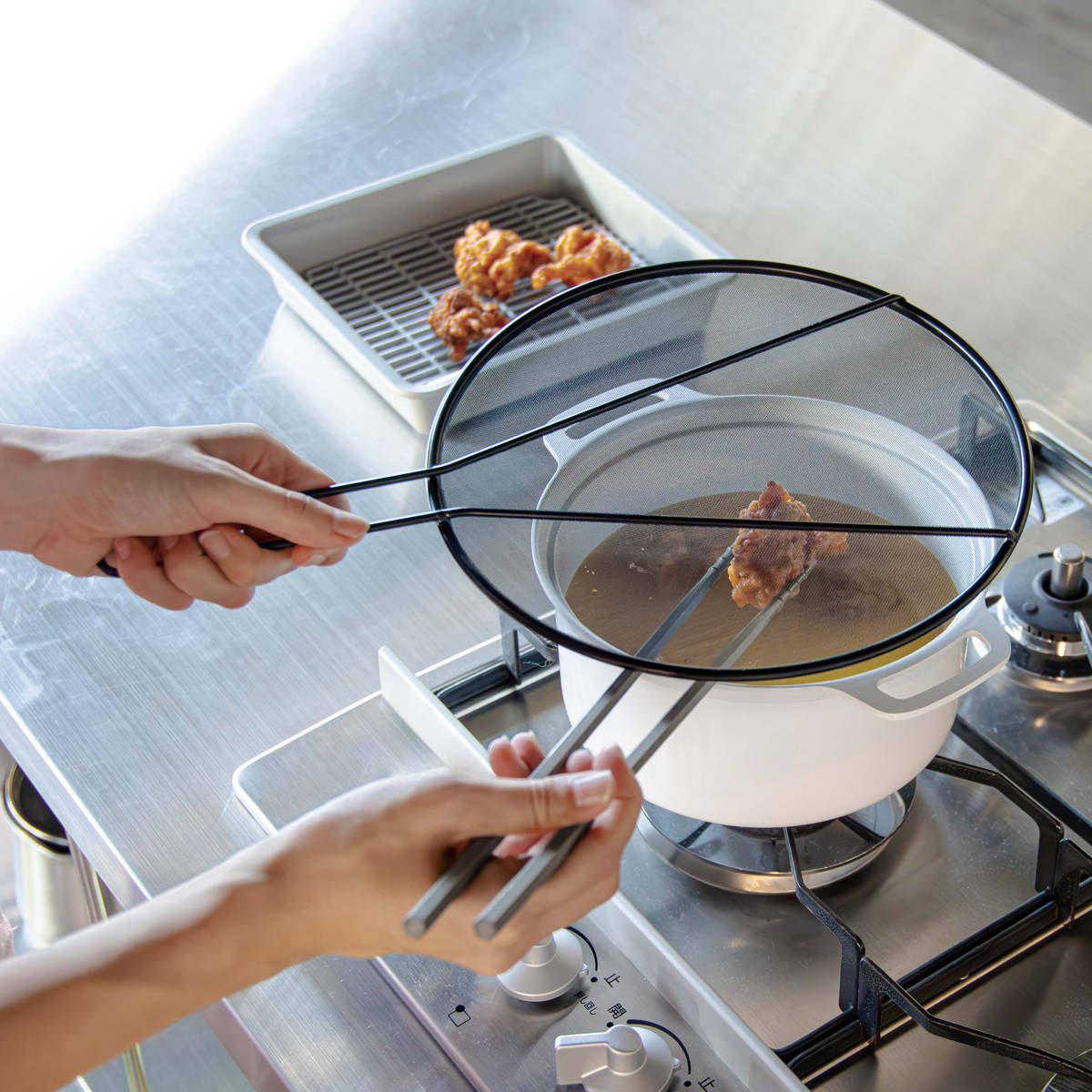 油はね防止ネット 25cm copan 調理具合がよく見える油はねガードネット （ コパン 油はねガード オイル..