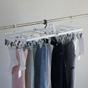洗濯ハンガー The hangers 52ピンチ 引っ張って取り込めるランドリーハンガー ( 洗濯 ハンガー フック ピンチ 洗濯ばさみ 3点フック 折りたたみ ランドリー 52 物干しハンガー ピンチハンガー 隠し干し 簡単 時短 )【39ショップ】