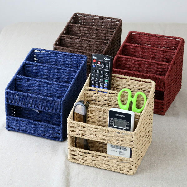 リモコンスタンド リモコンラック&ペン立て ペーパー 幅16×奥行16×高さ16cm 小物収納 ( 小物入れ リモコンホルダー リモコン 収納 卓上収納 ペンス...