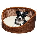 ペットベッド ラタン ペットバスケット 天然素材 ( バスケット かご ペット用ベッド ペット用バスケット 犬用 猫用 ペット用 ナチュラル おしゃれ ペットハ...