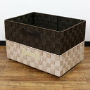 収納ボックス 横型 1/2サイズ テープバスケット 幅38×奥行26×高さ13cm ( カラーボックス インナーボックス 収納ケース バスケット A4 収納 ボックス スタッキング 積み重ね 小物入れ インナーケース 浅型 かご )【39ショップ】(3)