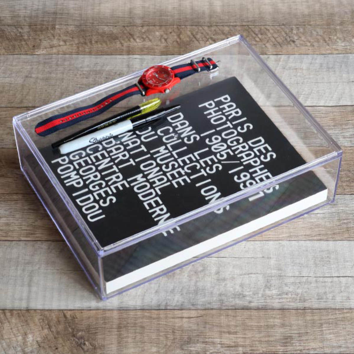 クリアケース 書類 深型 ふた付き 4個セット A4対応 書類整理 収納 デスコシリーズ ( 幅31.9×奥行24×高さ9.2cm 小物収納 小物入れ 収納ケー...