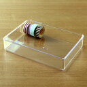 小物ケース LL クリアケース 角丸タイプ 透明 収納 デスコシリーズ 約 幅22.2×奥行16.6×高さ4.9cm ( 小物収納 小物入れ 収納ケース ケース 小物 アクセサリー パーツボックス スタッキング 仕分け 小分け 日本製 )【39ショップ】