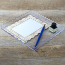 トレー 中 クリア プラスチック 透明 収納 デスコシリーズ 玄関トレー 約 幅23×奥行23×高さ2cm ( トレイ 収納ケース 収納トレー 玄関トレイ おしゃれ クリアケース 日本製 )【39ショップ】