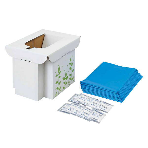 簡易トイレ 緊急用組立て式トイレ 非常用 防災 凝固剤 組立 耐荷重100kg ( 災害 トイレ 防災セット 防災グッズ 紙製 折りたたみ 簡単 組み立て 段ボ...