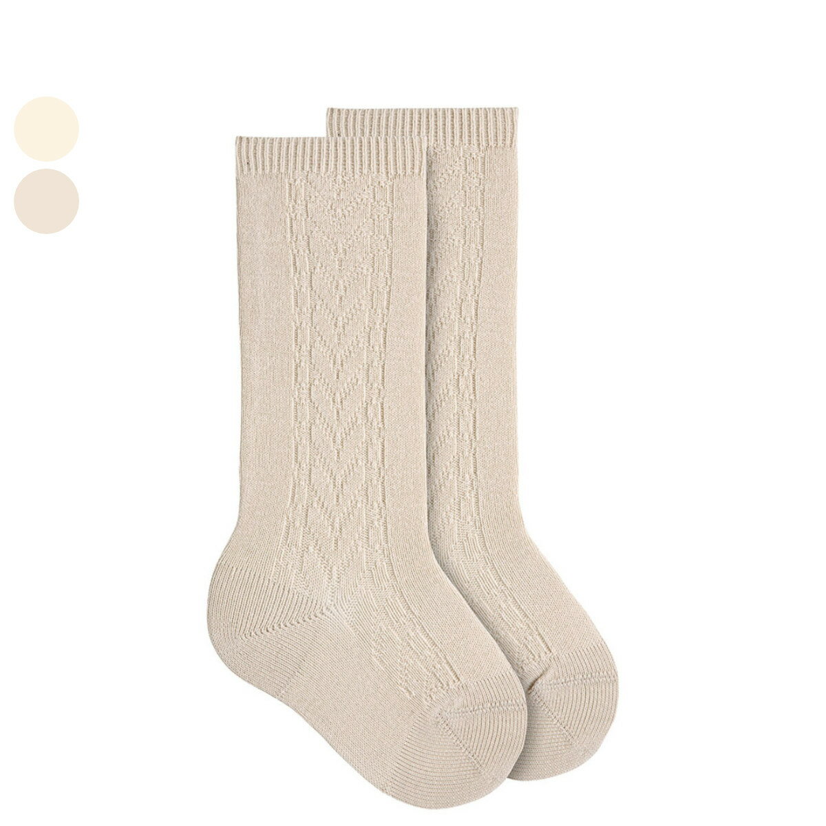 High Socks - 靴下 condor 子供 14.5～16cm サイド パターンド ニーソックス （ コンドル 子ども用靴下 キッズ ソックス くつ下 くつした ニーハイソックス ハイソックス 丈夫 スペイン製 編み込み おしゃれ ギフト ）【39ショップ】