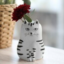 花瓶 シナリー モチーフフラワーベース ネコ ( 花びん 花器 アニマル 置物 インテリア 雑貨 ペン立て 収納 机上 生花 ドライフラワー 玄関 デスク 食卓 窓 おしゃれ フラワー ベース 花 お花 )【39ショップ】