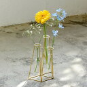 花瓶 インブルーム 3連フラワーベース ( 花びん 花器 アイアン ガラス フラワーベース 3連 花ビン ゴールド フラワー スタンド アイアンフレーム 硝子 がらす 一輪挿し )【39ショップ】