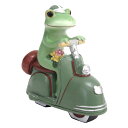 置き物 レトロバイクとカエル Copeau ( コポー カエル コポタロウ 置物 玄関 かえる 蛙 グッズ マスコット ミニチュア 雑貨 オーナメント インテリア 飾る かわいい 可愛い オブジェ リビング 卓上 机上 小さい ミニ ) 【39ショップ】