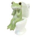 置き物 トイレとカエル Copeau コポー ( カエル コポタロウ 置物 玄関 かえる 蛙 グッズ マスコット ミニチュア 雑貨 オーナメント インテリア 飾る かわいい 可愛い オブジェ リビング 卓上 机上 小さい ) 【39ショップ】