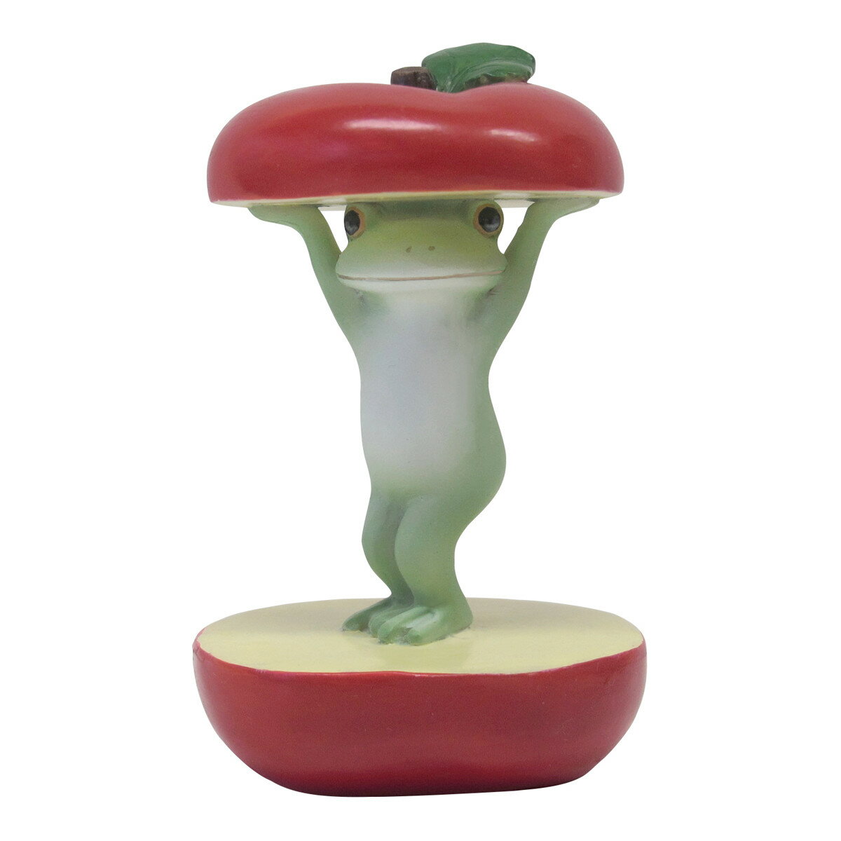 置き物 りんごからカエル Copeau コポー （ カエル コポタロウ 置物 玄関 かえる 蛙 グッズ マスコット ミニチュア 雑貨 オーナメント インテリア 飾る かわいい 可愛い オブジェ リビング 卓上 机上 小さい ） 【39ショップ】
