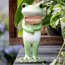 ガーデン オーナメント ウェルカムコポタロウ Copeau ( コポー カエル コポタロウ 置物 飾り ウェルカム ボード 庭 玄関 かえる 蛙 歓迎 グッズ ...