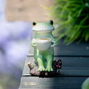 オーナメント ミドル カフェラテをどうぞ Copeau ( コポー カエル コポタロウ 置物 飾り フィギュア 切り株 玄関 机 かえる 蛙 グッズ マスコット...